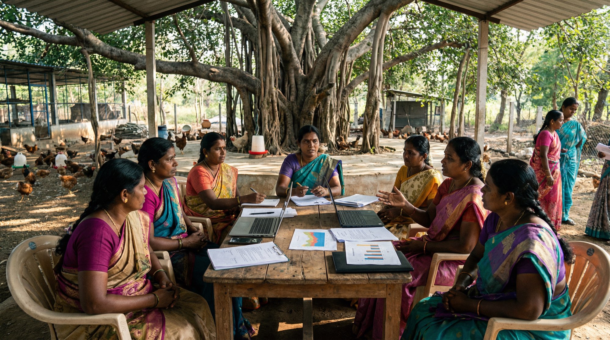 A community group meeting together
